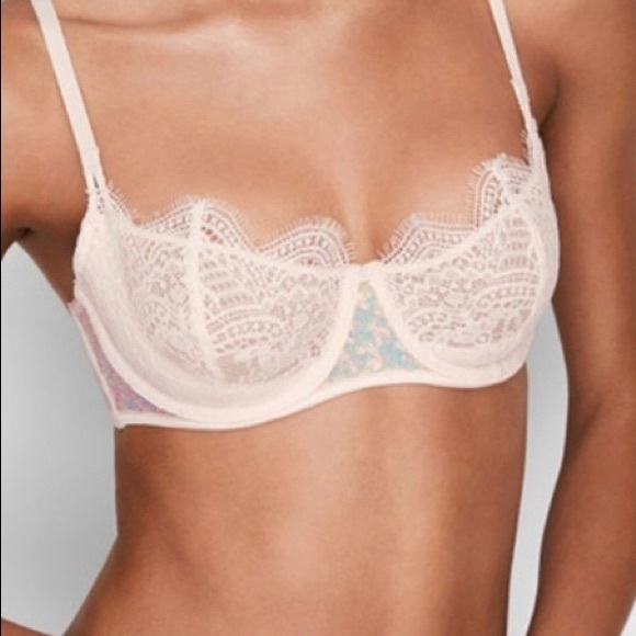 Victoria’s Secret - White Sequin and Lace Bras 34C - Picture 2 of 6